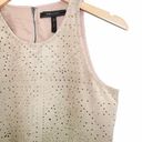 BCBGMAXAZRIA  Revolve Top Faux Suede Sleeveless Tank Tan Women’s Size Small Photo 6