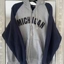 Oversized Michigan Full Zip Hoodie Gray Size XL Photo 0