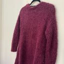 Love Tree  Burgundy Fuzzy Open Front Long Length Cardigan ~ Women’s Size S Photo 6