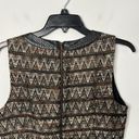 Trina Turk  Tweed Vegan Leather Sheath Sleeveless Dress Photo 6