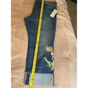 NYDJ NWT  Marilyn Straight Ankle Cuffed Jeans /Gold Appliqué Blue Size 18W Photo 11