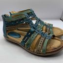 The Moon Earth Bay Sapphire Blue Gladiator Sandal Women’s Size 5B Photo 0