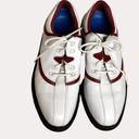 FootJoy  Womens Golf Shoes Cleats Leather White Maroon 8 M bv Photo 1