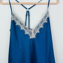 Frederick's of Hollywood  Baby Doll Royal‎ Blue Satin Size Medium Photo 2