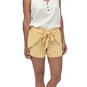 Patagonia  Women’s Garden Island Yellow Striped tie front shorts size large Photo 1