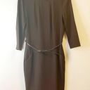 MM.LaFleur  Dress Black Etsuko Dress Belted w/ Pockets Sz 10 EUC Wondertek Fabric Photo 5