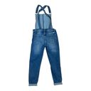 Kancan womens large denim overalls cuffed cute basic casual jean Blue Photo 2