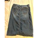 Krass&co NY& modest denim midi length button front jean skirt 12 Photo 4