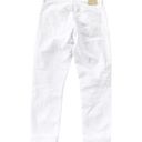 AG Adriano Goldschmied NEW AG ExBoyfriend Slouchy Slim High Rise Distressed White Denim Jeans Size 24 Photo 7