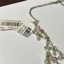 Charter Club  Clear Rhinestone Silver Tone Necklace NWT Evening / Party / Bridal Photo 8