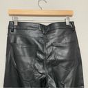 ZARA NWT  Black Faux Leather Straight Leg Pants Photo 9