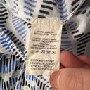 FRNCH  Paris Women's Abstract Print Tie Button Back Midi Sundress Blue/Black Sz L Photo 11