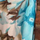 St. John  Evening Marie Gray Brown Blue Floral Wide Leg Pants Women's Size 10 Photo 4