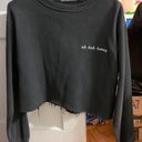 Brandy Melville Distressed Sweatshirt Black Photo 0