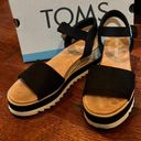 Toms Tom’s Diana Black Canvas Sandals 6.5   Photo 1