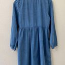 American Eagle Size Large Tall Blue Denim Chambray Wrap Dress Photo 3