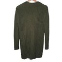 CAbi  100% Cotton Olive Button Up Cable Knit Cardigan V-Neck Long Sleeve Solid XS Photo 1