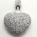 Silver Rhinestone Heart Pendant Photo 0