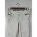 White House | Black Market  Size 6 The Skinny Crop Jeans White Floral Embroidered Photo 3