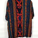 Carole Little  Vintage Aztec dark color blouse size medium Photo 1