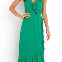 Petal and Pup  Mariska Green Ruffle Midi Dress 4 Photo 0