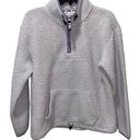 Victoria's Secret Sherpa Quarter Zip Pullover Sweatshirt in Lilac size Small Photo 0