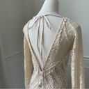 Sue Wong  Nocturne Illusion Soutache Embellished Long Sleeve Cream Formal Dress 2 Photo 8