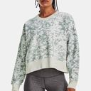 Under Armour NEW NWT Women's UA Rival Fleece Camo Crew Medium Opal Green Long Sleeve Pullover Photo 0