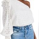 Cami NYC  REVOLVE ARDANA WHITE EYELET ONE SLEEVE CROP TOP S Photo 2