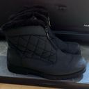 Sporto  Black Winter Snow Boots Women’s Sz 9 Faux Fur Zip up Missing insole Photo 2