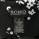 Soho Apparel  LTD  women’s 1X black floral blazer Photo 3