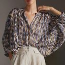 Pilcro  Anthropologie Sidney Purple Motif Batwing Shirt Blouse Sz XXS Wom… Photo 0