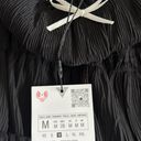 ZARA New  Black Baby Doll Romance Mini Dress Size M Photo 6