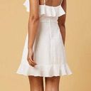 Trixxi White Short Ruffle Dress Photo 1