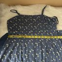 Majorelle  Anna Dress in Blue Ditsy Mini Faux Wrap Size L Boho Floral Linen Blend Photo 7