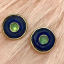 Vintage Blue  & Green Evil Eye Aesthetic Earrings Photo 1