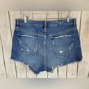 ZARA  The High Waist Shorts Distress‎ Cut Off Denim Size 10. Photo 3