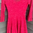 Soprano  Red Lace Fit & Flare Dress Photo 1