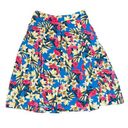 LuLaRoe  Womens Madison Flare Skirt Size Small Multi Color Floral Pattern Stretch Photo 0