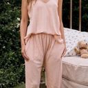 The Great 💕💕 The Pointelle Sleep Cami Tank + Lounge Pant ~ Rose Dust Large NWT Photo 0