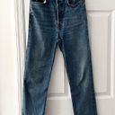 RE/DONE  The 70s Ultra High Rise Stove Pipe Denim Jeans 27 Medium 3 Blue Wash Photo 2