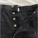 Reformation  Jean Short Size 29 Black Cut Off Button Fly Photo 5