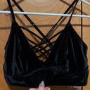 Xhilaration Xhileration Velvet Black Bralette Photo 2