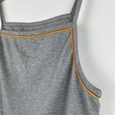 Nike  Heathered Gray Ribbed Square Neck Cropped Tank w/ Rainbow Trim - Size M Photo 1