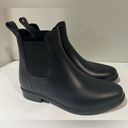 A New Day  Women's Chelsea Sleek Black Pull-On Tab Rain Boots Size 6 Photo 1