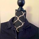 kim rogers EUC  Black & Multi Color Floral Embroidered Button Down Blouse size MP Photo 2