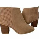 Torrid  Brown Perforated Stacked Bootie Size 9W Photo 9