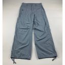 Wild Fable LONG  Dusty Blue Poplin Canvas Wide Leg Cargo Pant M Photo 0