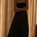 ZARA Limited Edition Black Bustier Strapless Midi Dress Photo 0