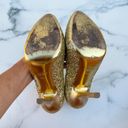 Miu Miu women’s sparkly gold glitter pumps size IT 38.5 US 8.5 Photo 10